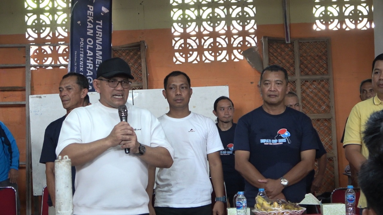 Sportivitas dan Silaturahmi Jadi Pesan Utama Wakil Bupati Sambas di Bupati Cup Tenis Meja 2025