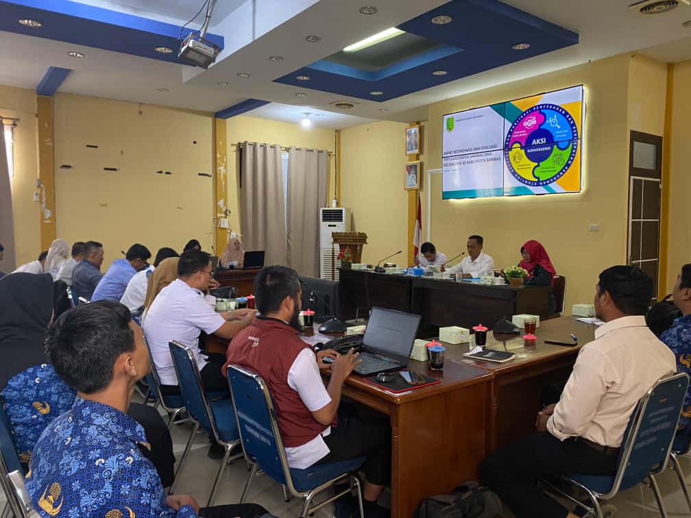 Pemerintah Kabupaten Sambas Menggelar Rapat Koordinasi dan Evaluasi TPPS Kabupaten Sambas Serta Kecamatan Se-Kabupaten Sambas