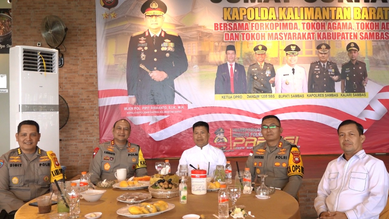 Jumat Curhat Kapolda Kalbar bersama Forkompimda, Tokoh Agama, Tokoh Adat dan Tokoh Masyarakat Kabupaten Sambas