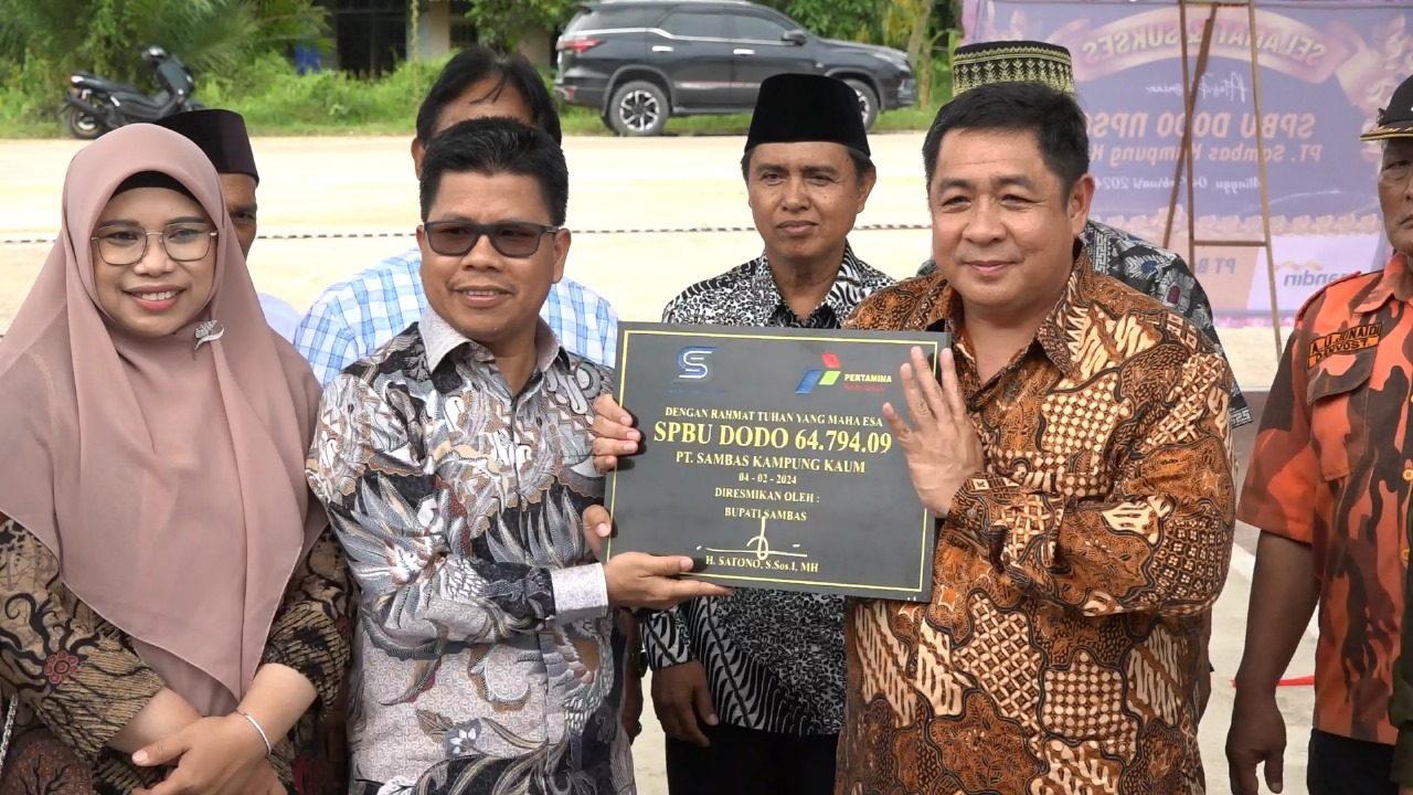Resmikan SPBU Dodo NPSO, Bupati Sambas Harap Mampu Menyerap Tenaga Kerja Lokal