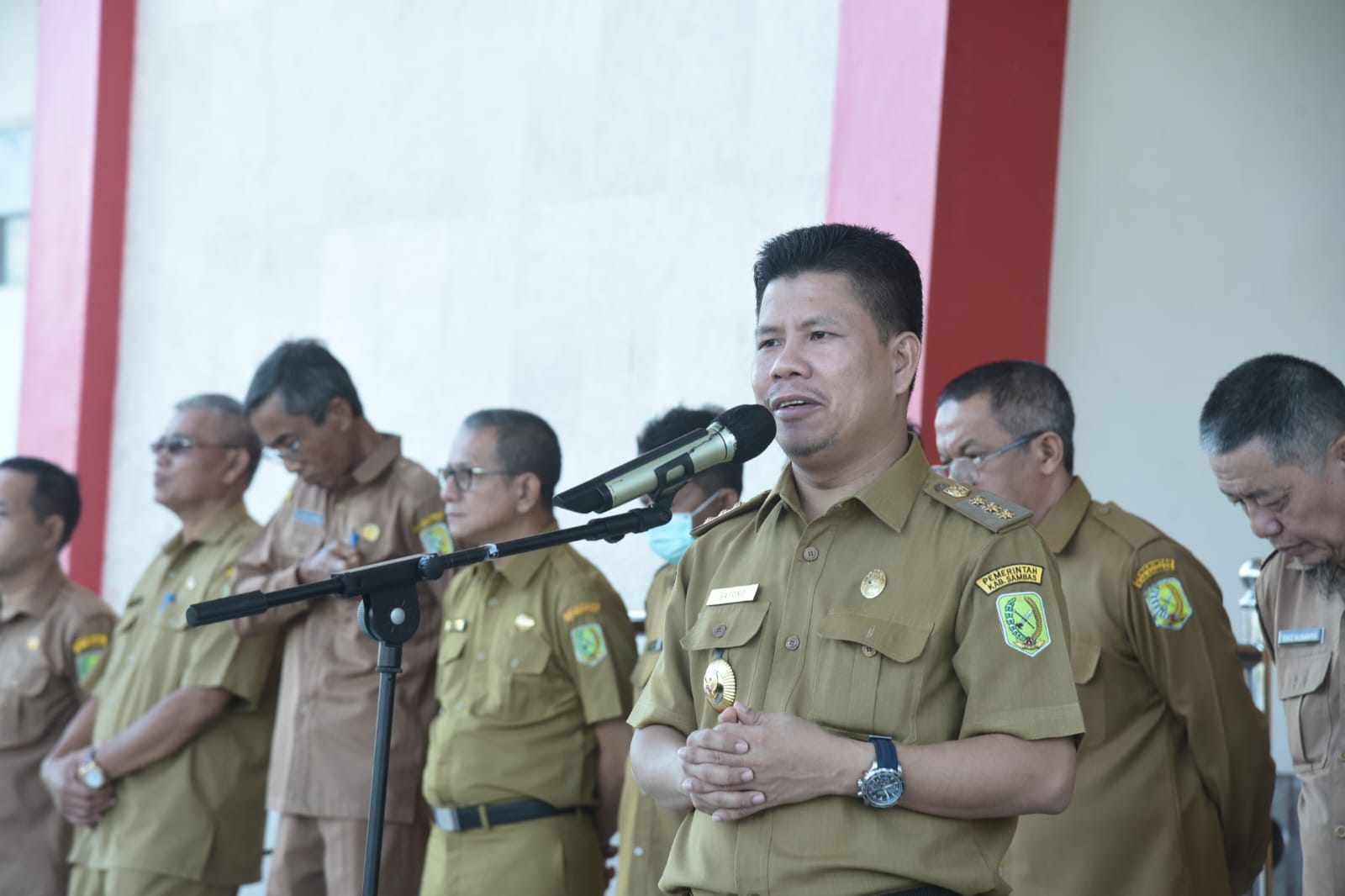 BUPATI SATONO PIMPIN APEL BERSAMA PASCA LIBUR IDULFITRI